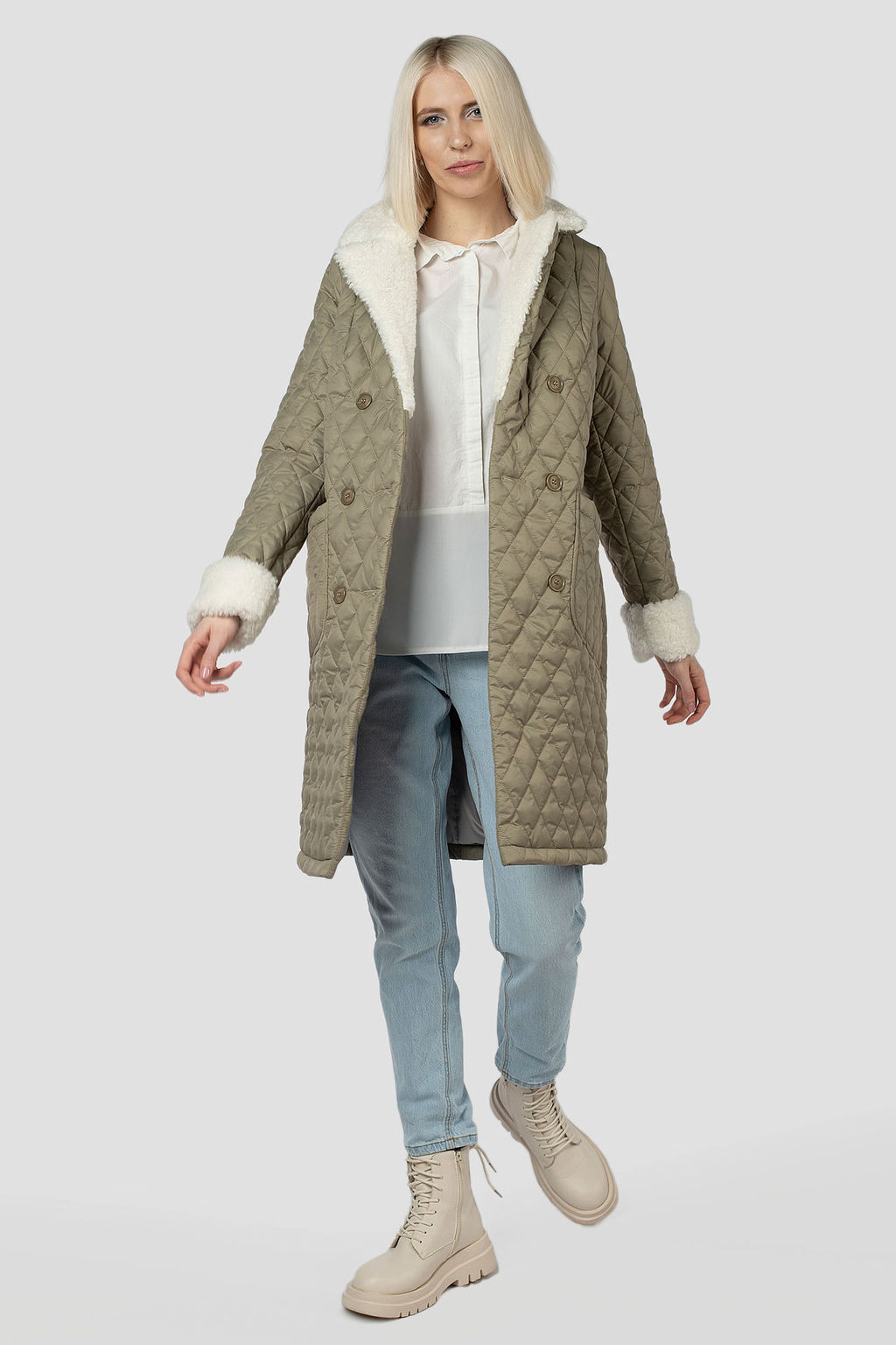 Пальто плащевка+ Утеплитель: Синтепон 150 г/м демисезонное - El podio фото 2