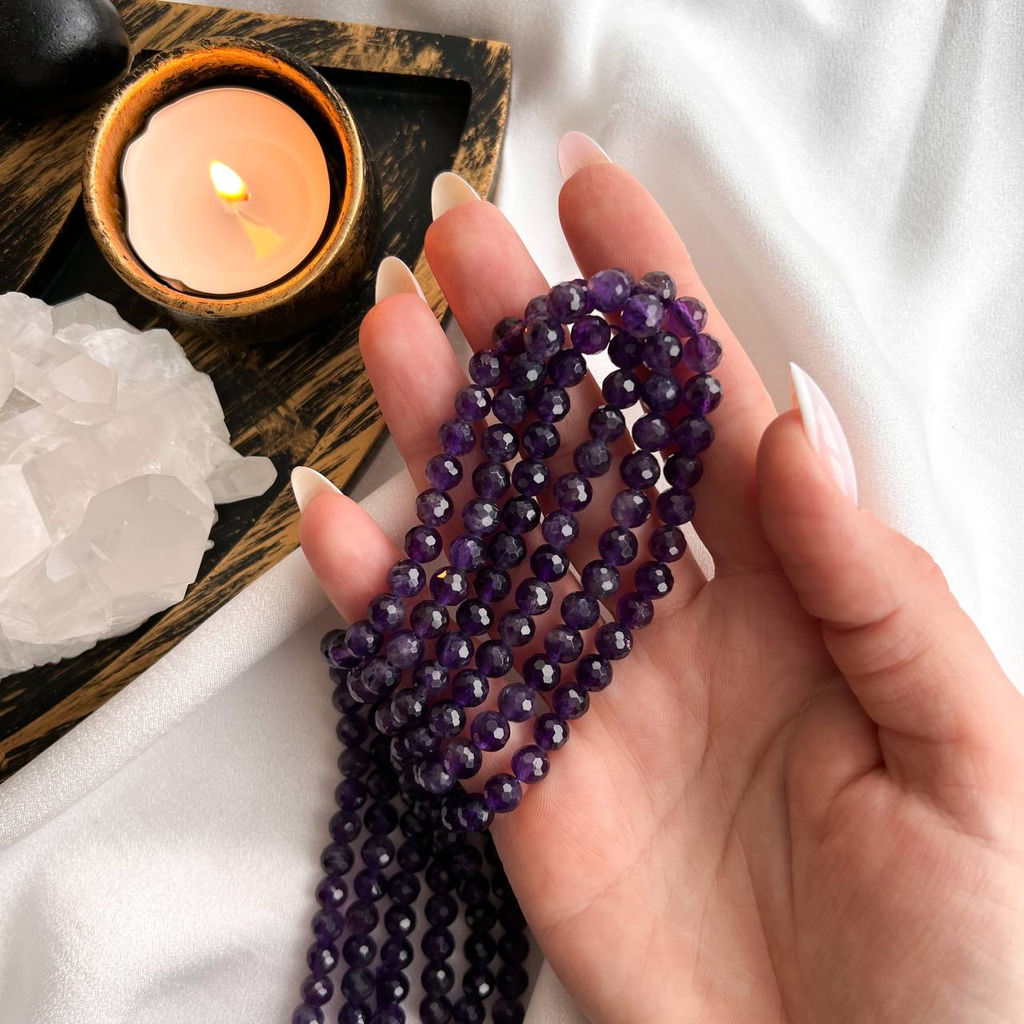 Бусины для украшений из Аметиста огранка