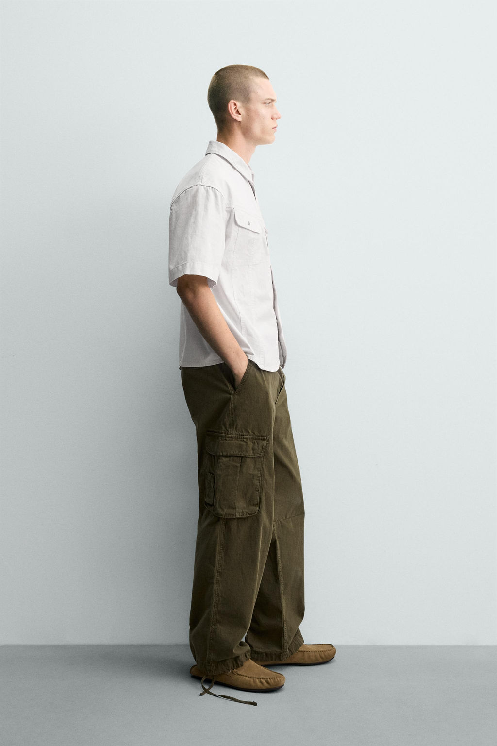 SOBRECAMISA LAVADA BOXY FIT / Blanco roto