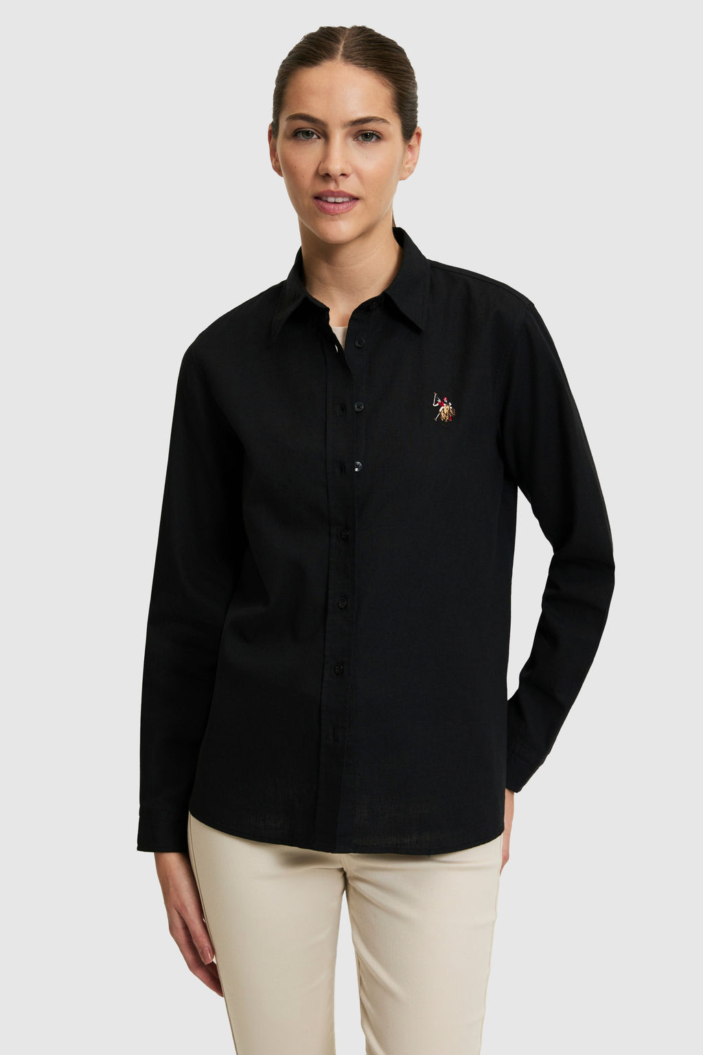 Kad_n Siyah Uzun Kollu Basic G_mlek - U.s. polo assn фото 3