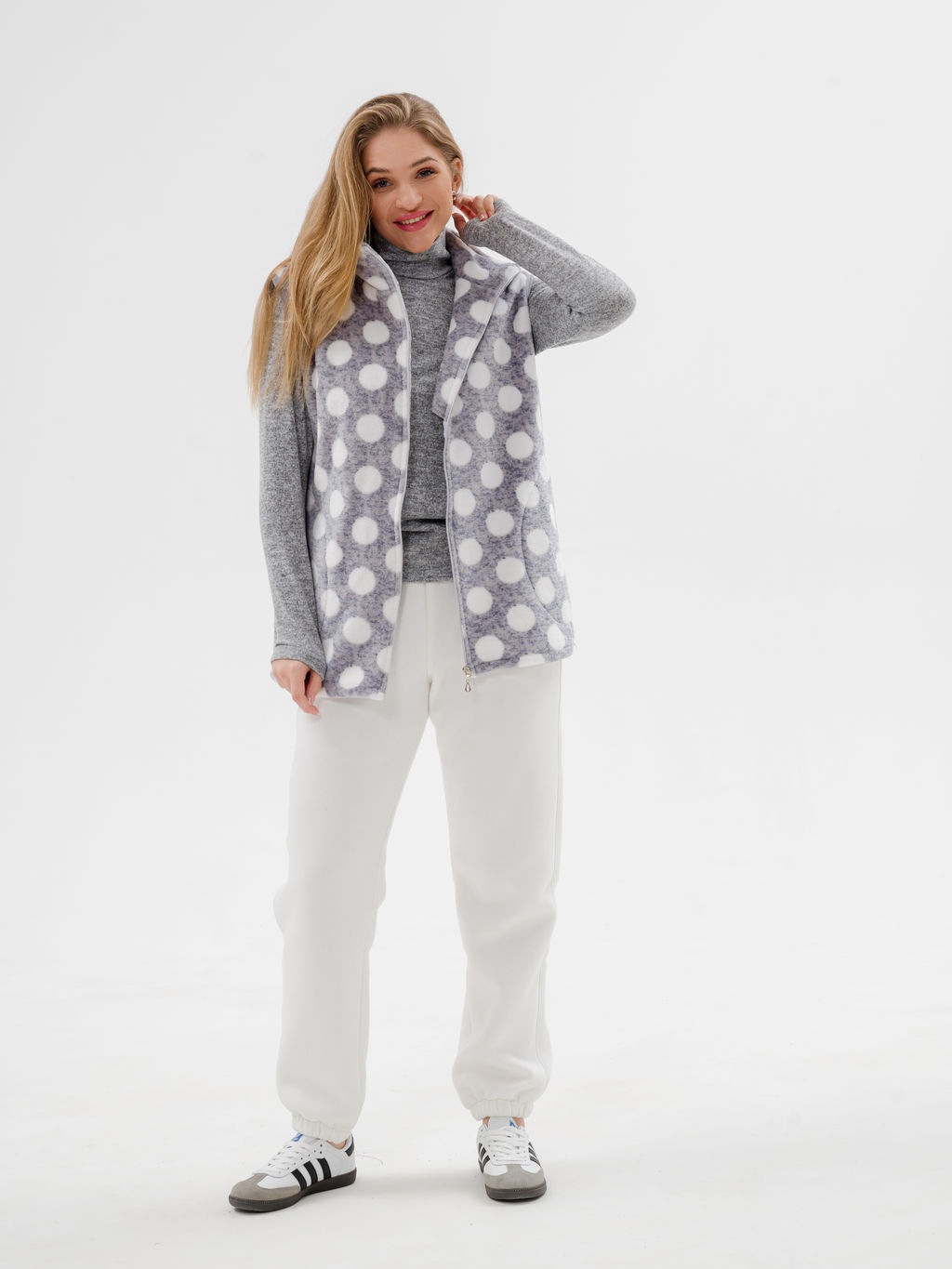Жилет женский из ультрасофта Горох макси - Амадэль фото 2