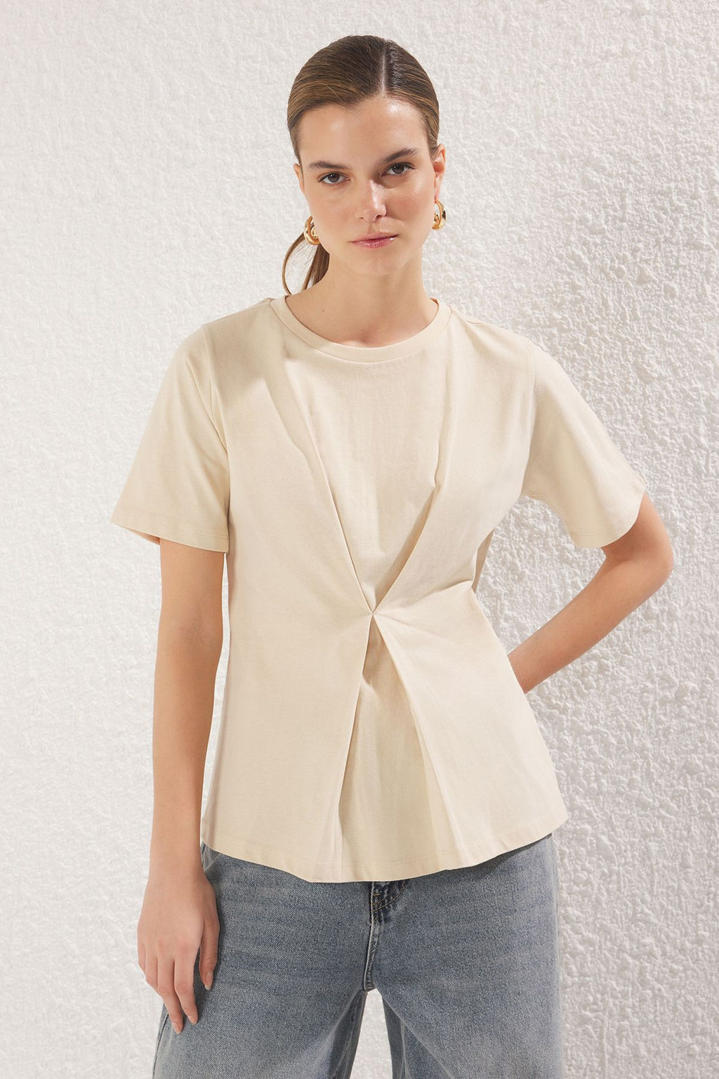 Trendyolmilla Ekru Orme Bluz TWOSS24BZ00302 фото 22