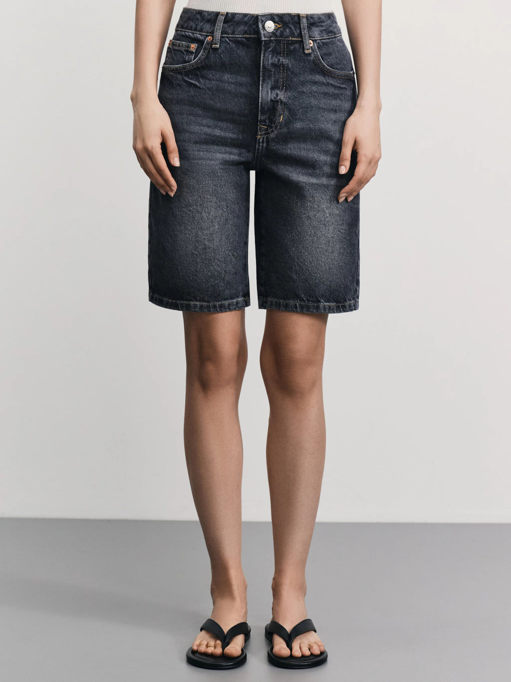 Джинсовые шорты прямые / Zarina  фото 3