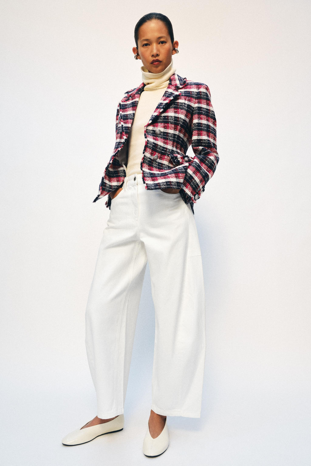 BAILARINA PIEL PLANA / Blanco Crudo - Zara фото 2