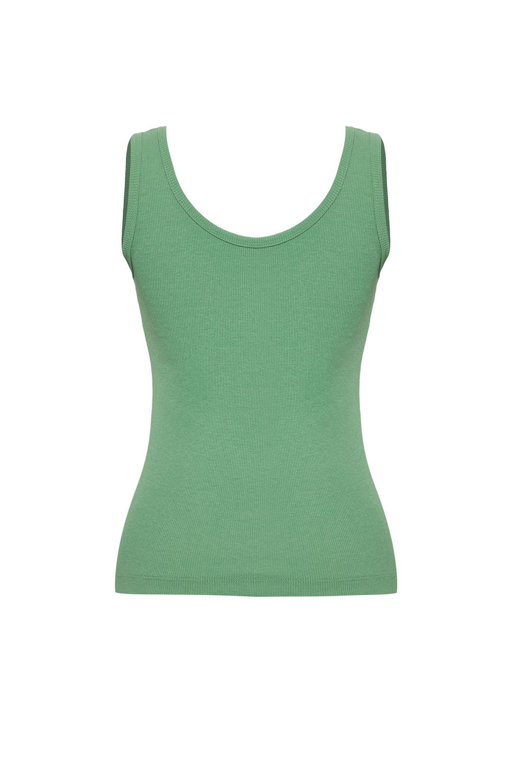 Mint Fitted/Vucuda Oturan Havuz Yaka Fitilli Esnek Orme Atlet TWOSS22AL0042