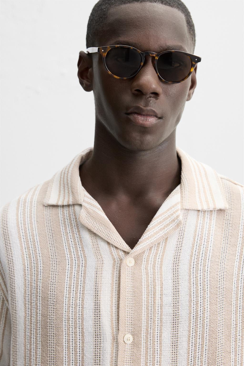 STRIPED TEXTURED SHIRT - Zara фото 5