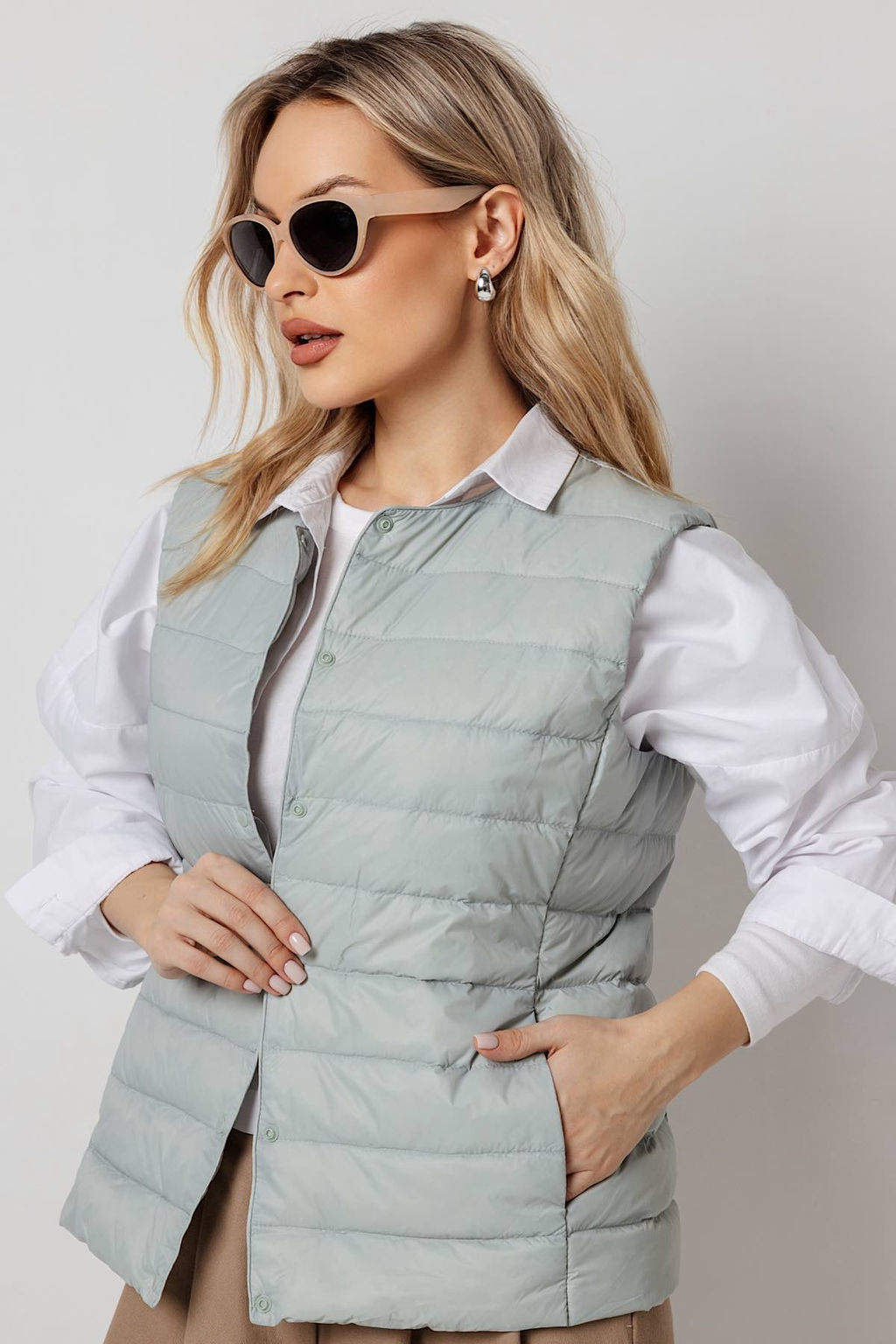 Жилет женский 2204/02/Светло-зеленый - Rise фото 3