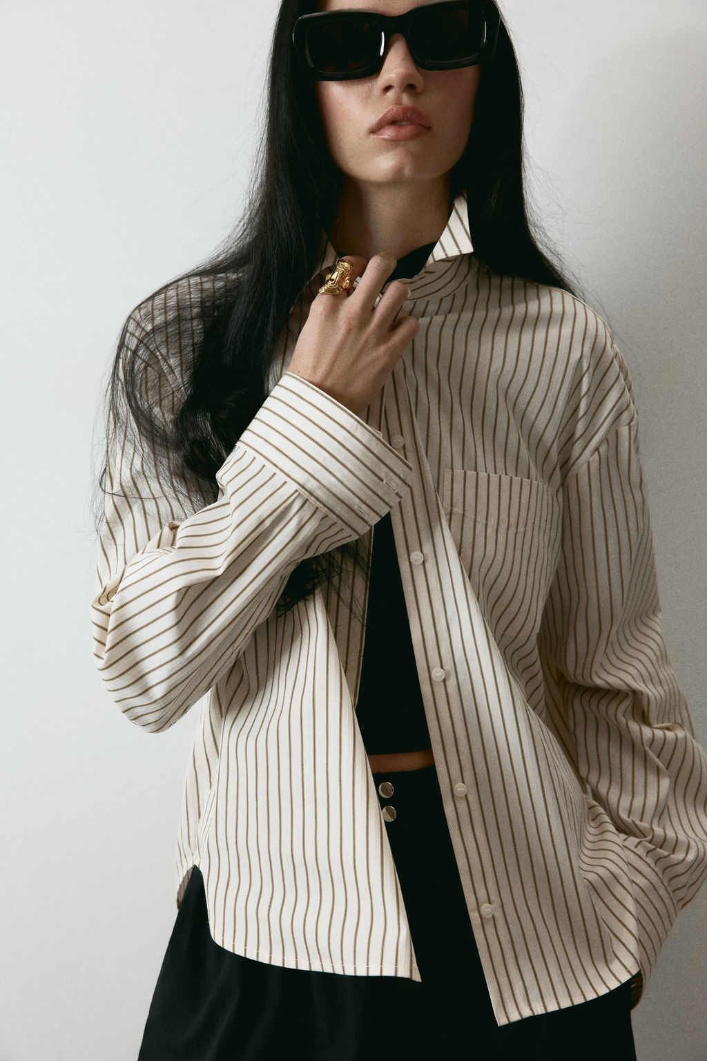 Camisa oversize de popelina - H&m фото 5
