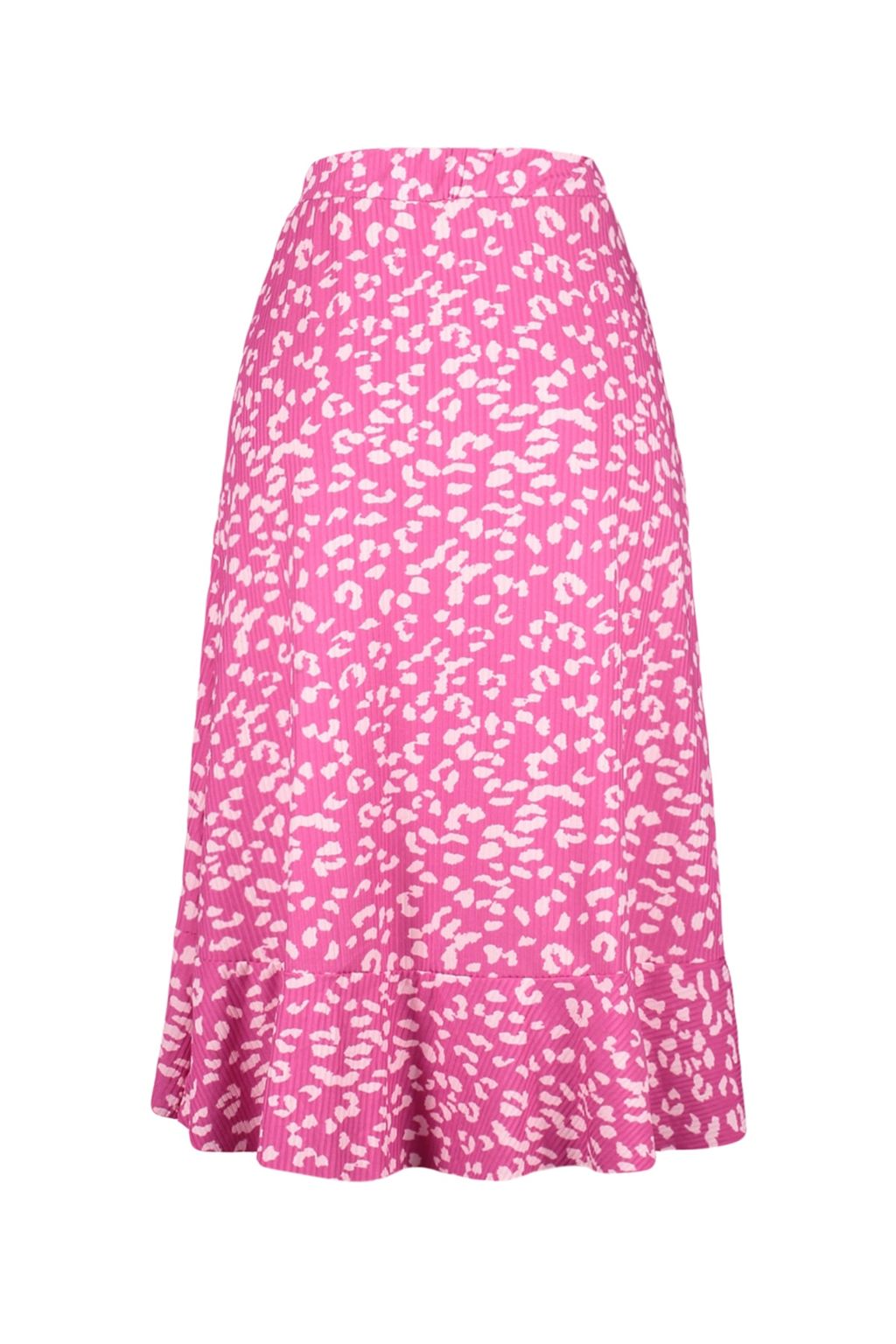 TRENDYOLMILLA K?rm?z? Bask?l? Buzgu Detayl? ve Volanl? Yuksek Bel Esnek Etek TWOSS21ET0029 фото 8