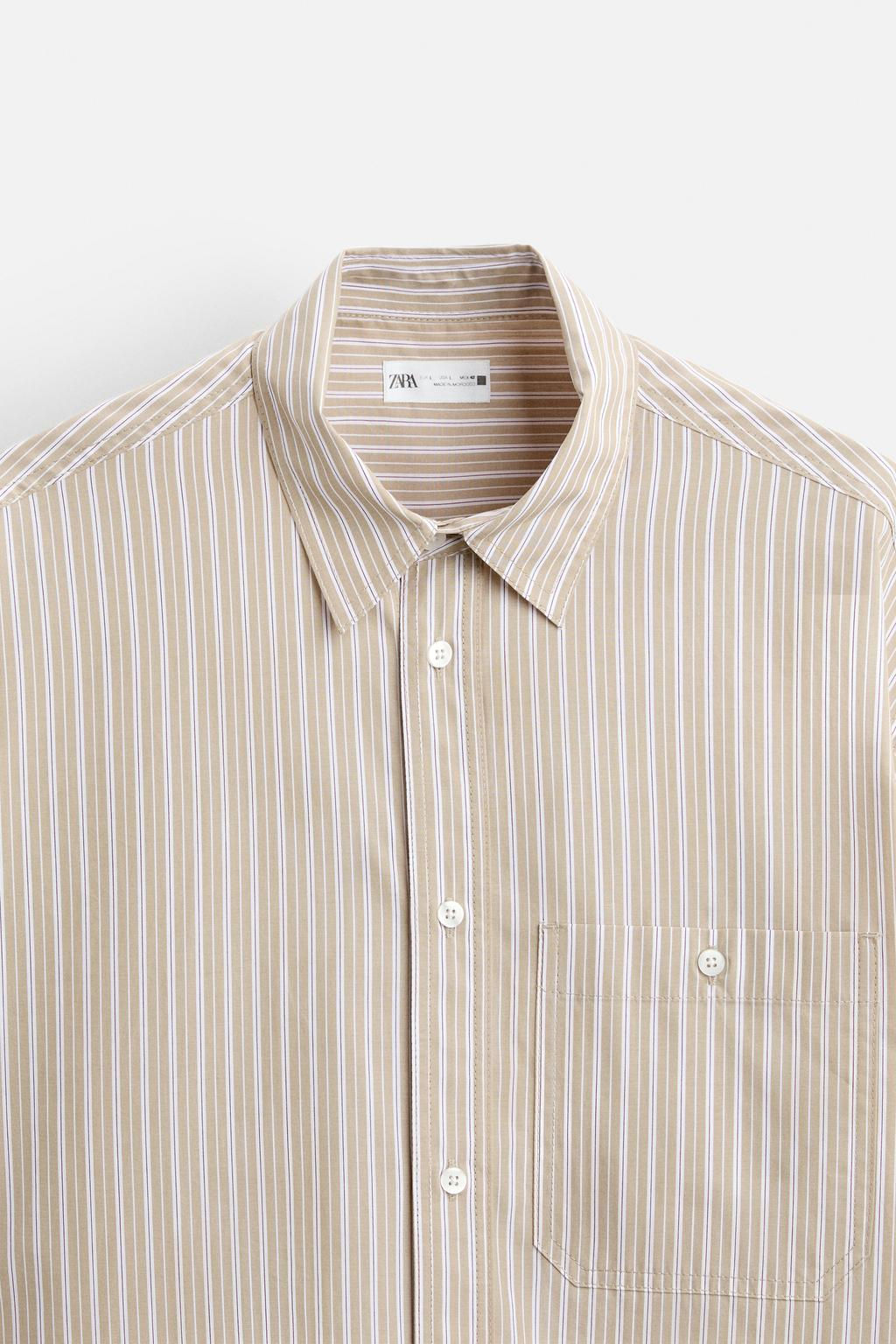 STRIPED OVERSIZE SHIRT - Zara фото 8