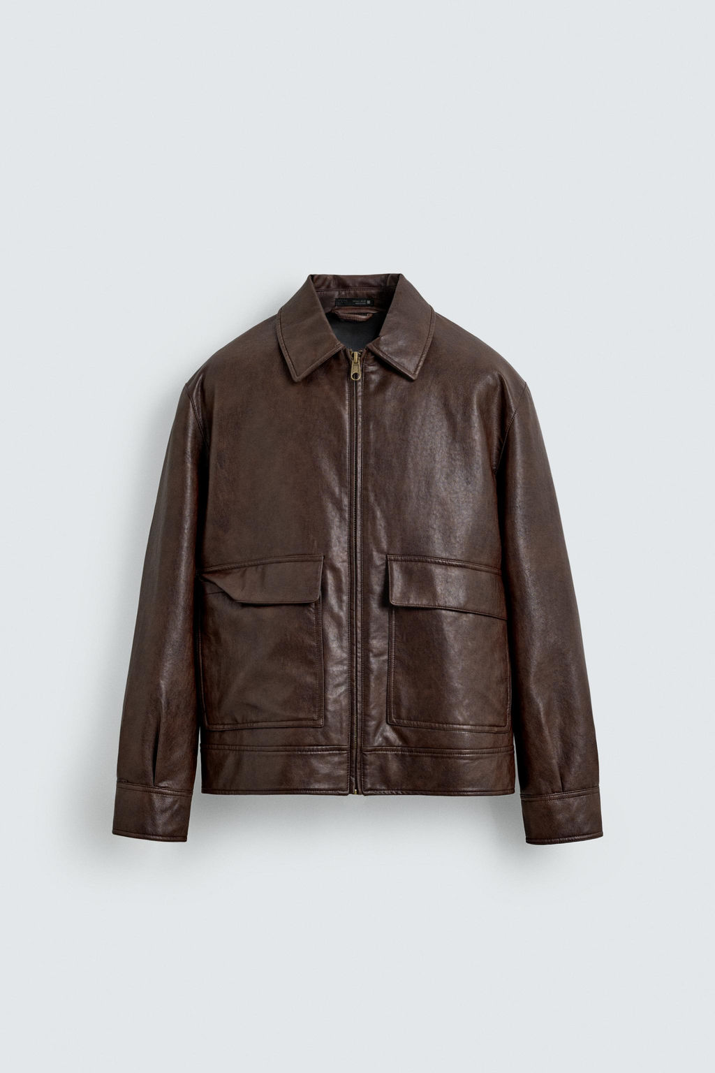 FAUX LEATHER OVERSHIRT - Zara фото 7