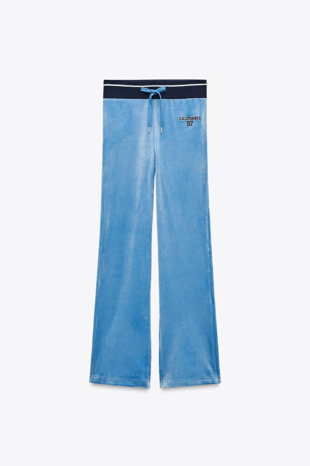 EMBROIDERED VELVET TROUSERS - Zara фото 5