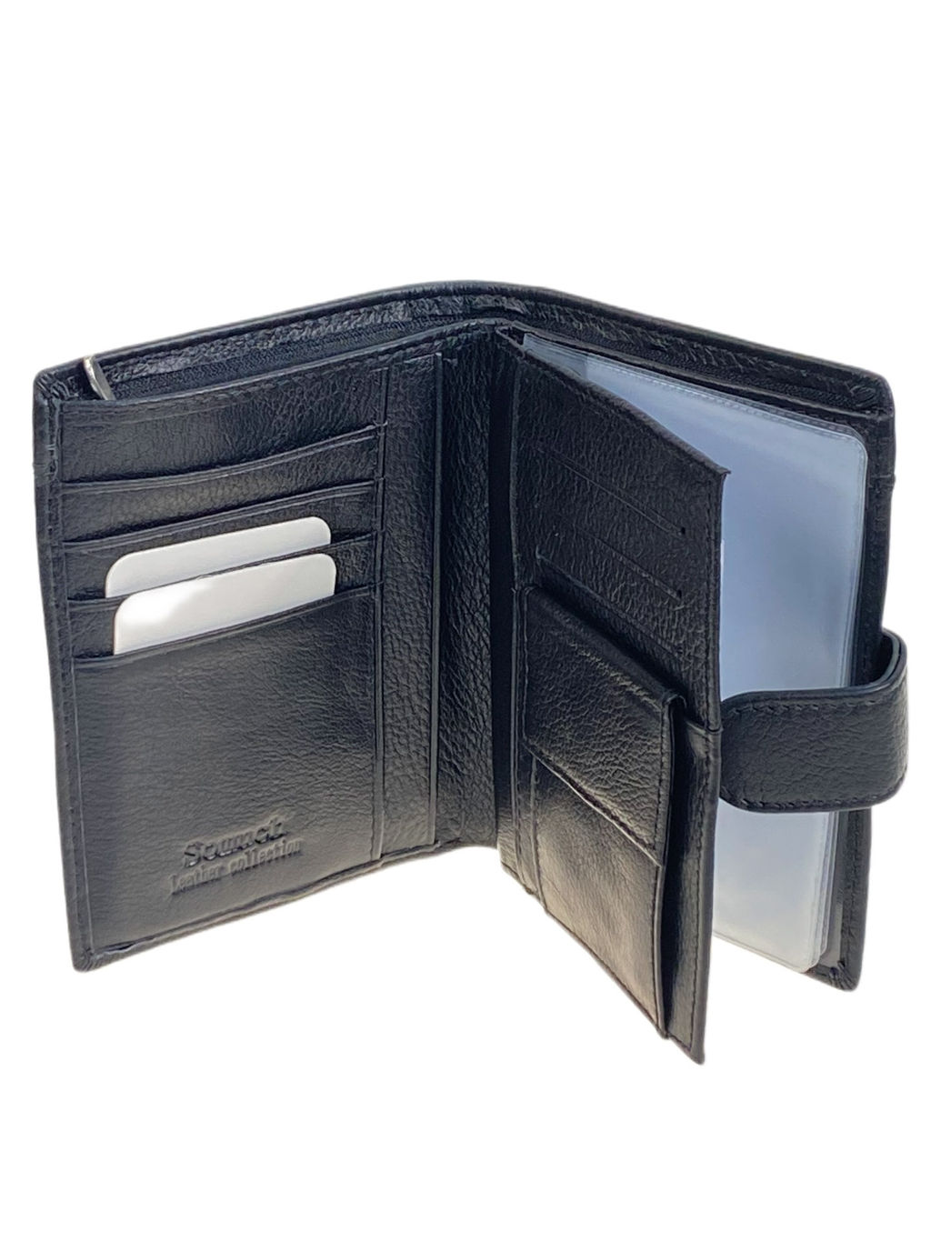 Кошелек-органайзер мужской из натуральной кожи, цвет черный - Greta фото 2