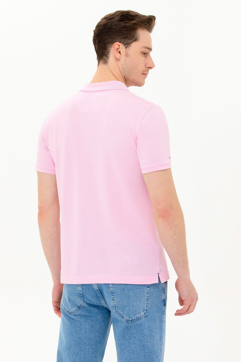Мужская светло-розовая базовая футболка - U.s. polo assn фото 19