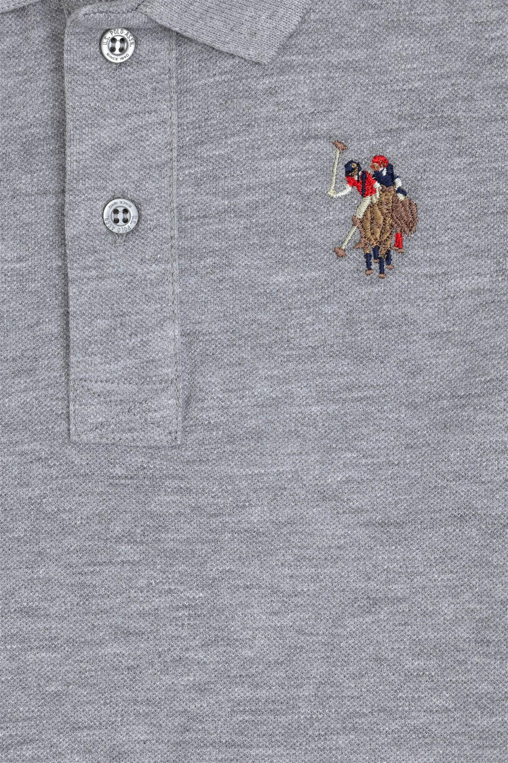Серая меланжевая базовая футболка для мальчиков - U.s. polo assn фото 7