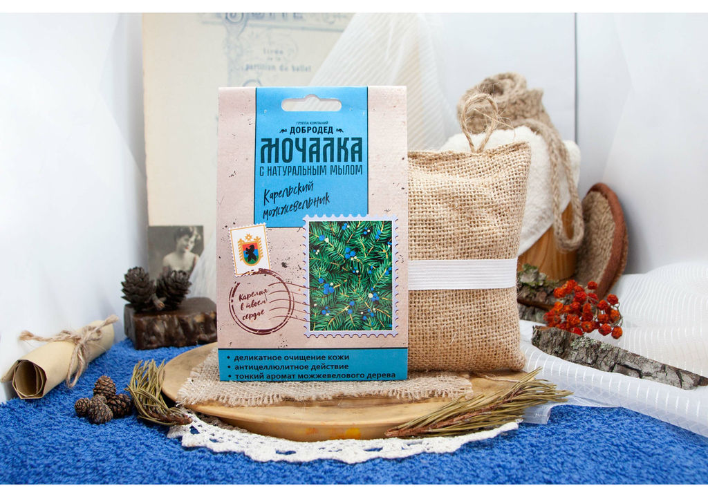 Мочалка с мылом Карельский можжевельник - ДоброДед фото 2