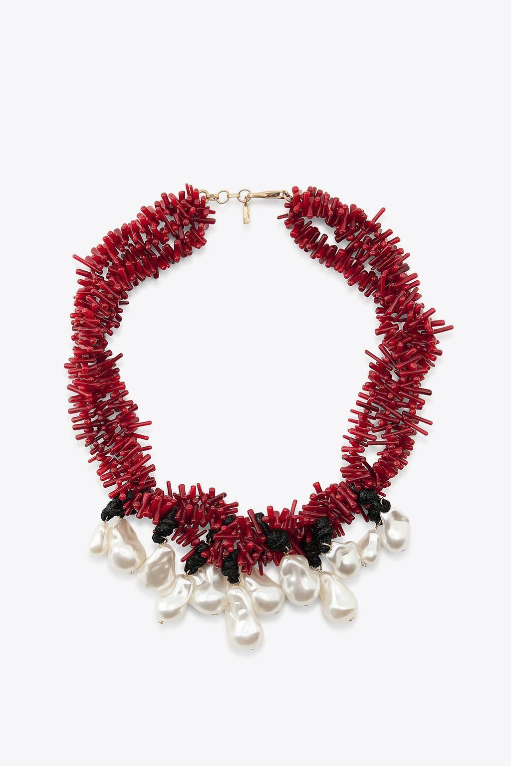 NECKLACE WITH BEADS AND PEARLS - Zara фото 2