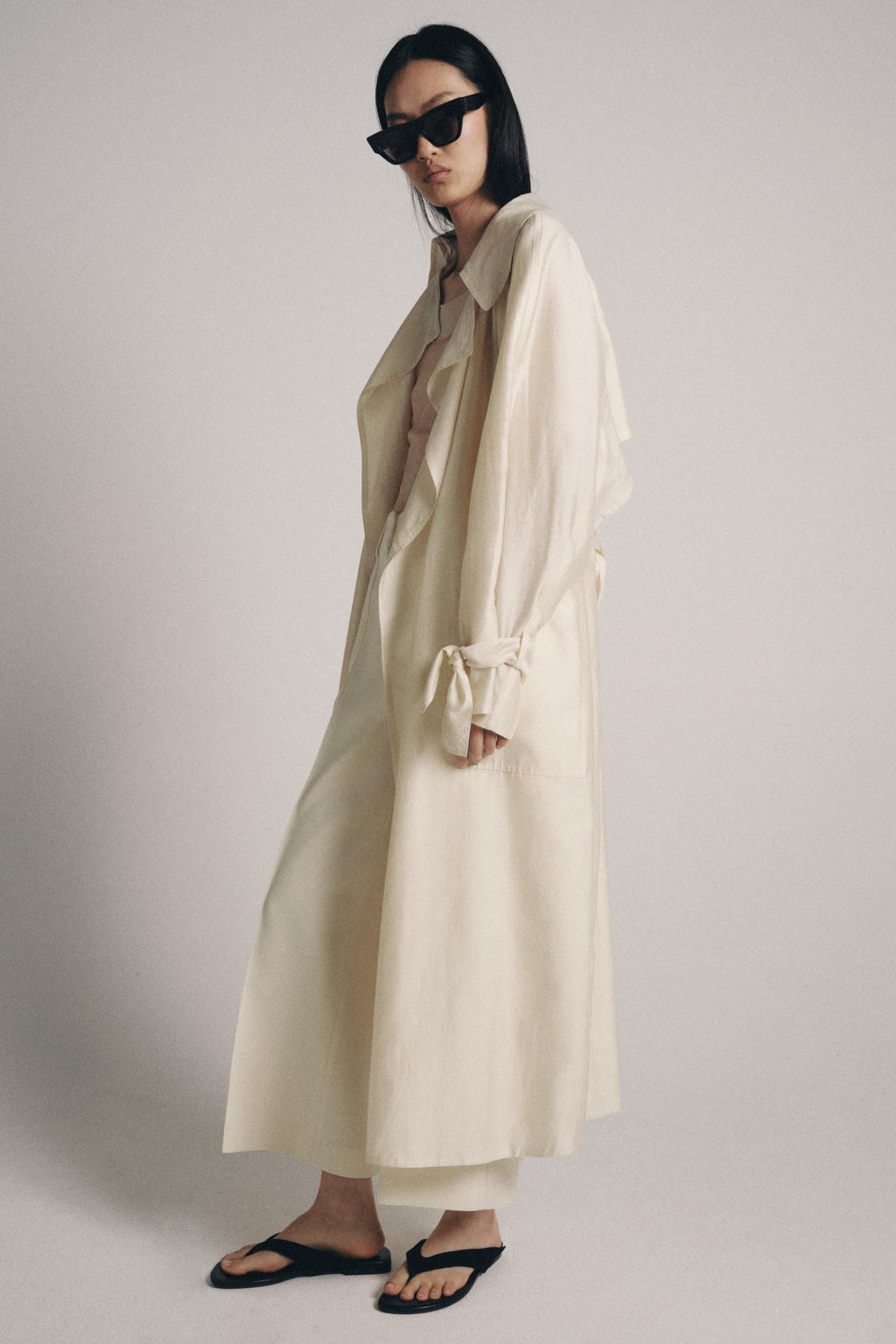 PANTAL?N CROPPED NERVIO ZW COLLECTION / Beige claro - Zara фото 8