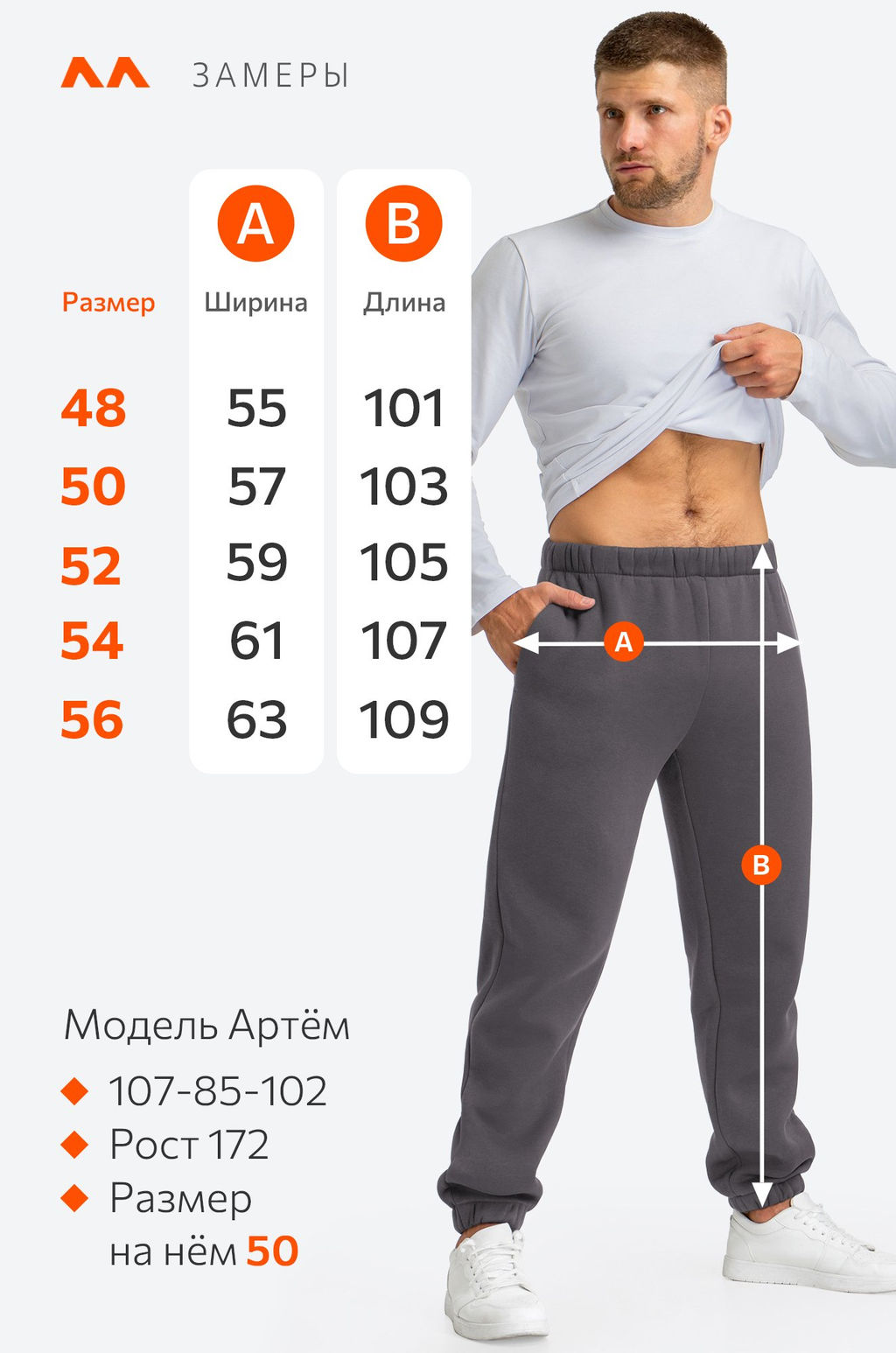 Мужские брюки из футера с начесом Happyfox