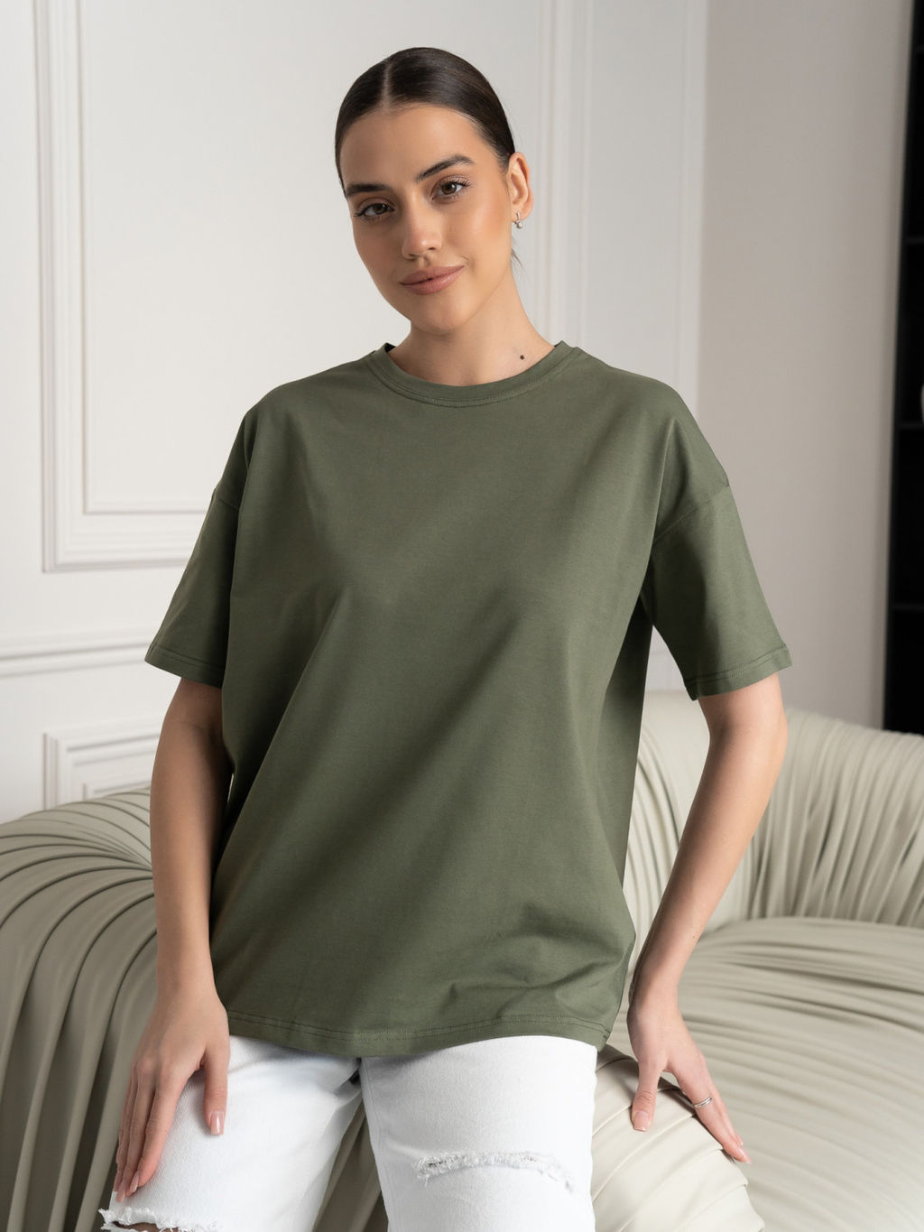 Футболка унисекс Оверсайз, цв. Хаки
