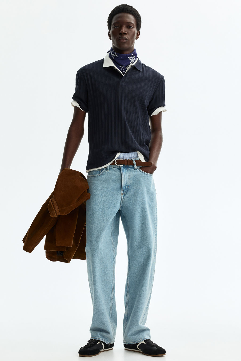 Polo en punto con textura Slim Fit - H&m фото 13