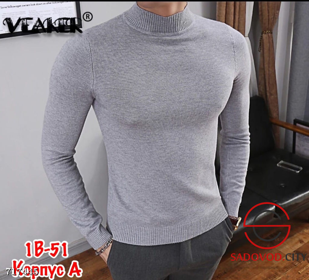 Мужская однотонная водолазка - Bruno фото 3