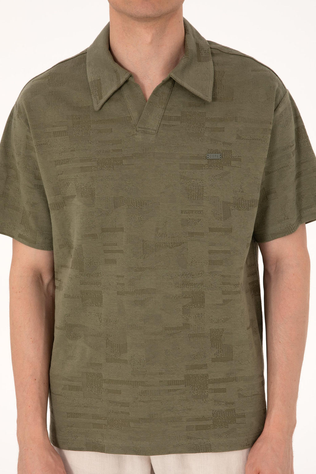 Erkek Comfort Fit Ka__k Yaka Koyu Haki Ti__rt Sepette S_rpriz _ndirim - U.s. polo assn фото 6