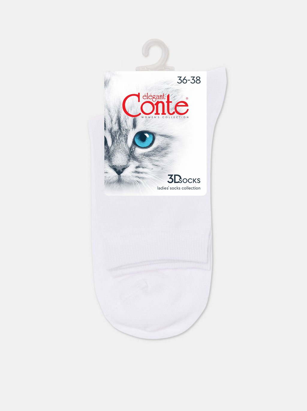 Цена за 2 пары. Носки Короткие CONTE 3DSOCKS Носки женские белый - Conte elegant фото 2