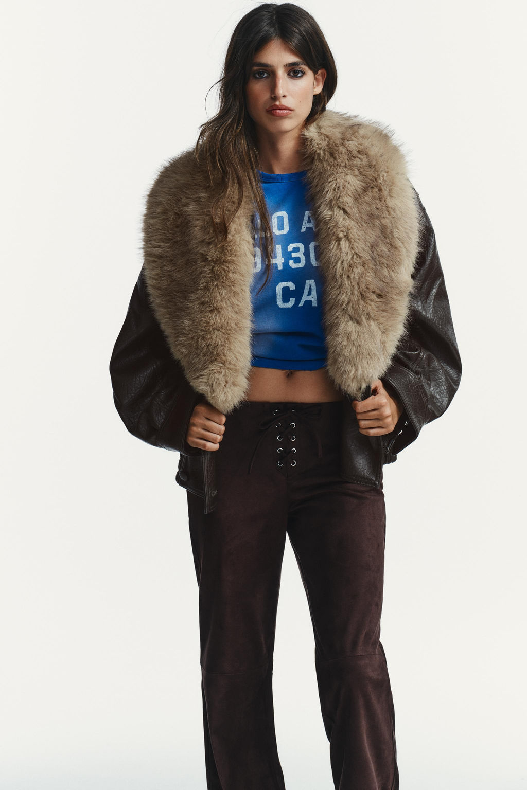 FLARE TROUSERS WITH TIE DETAIL