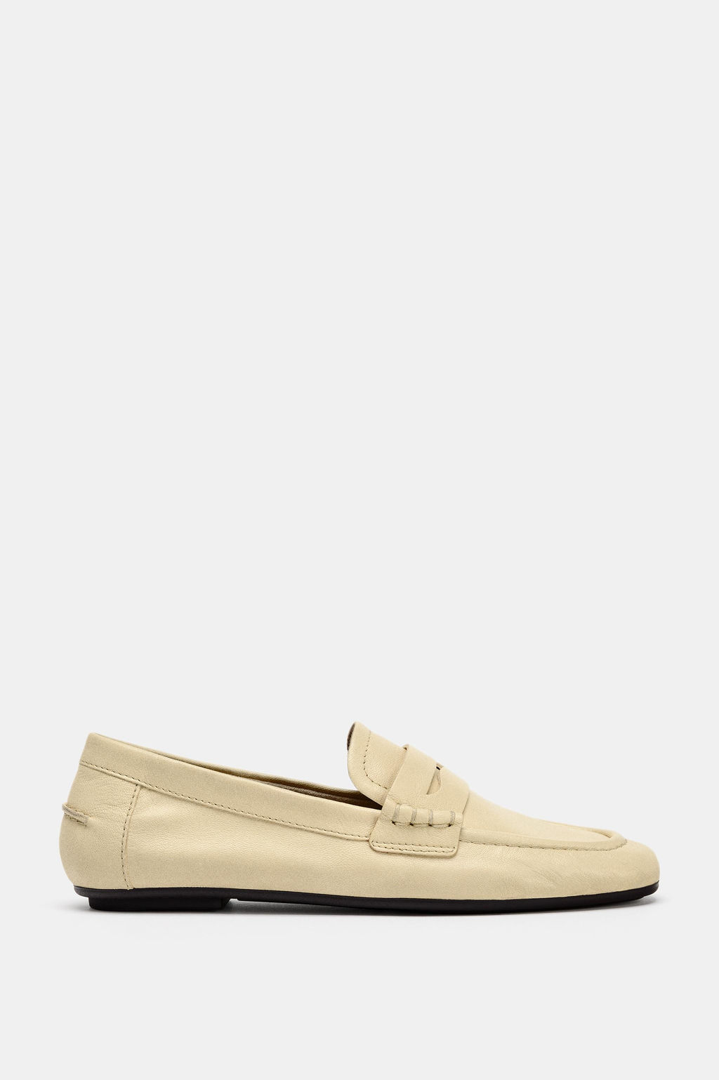 LEATHER PENNY LOAFERS - Zara фото 3