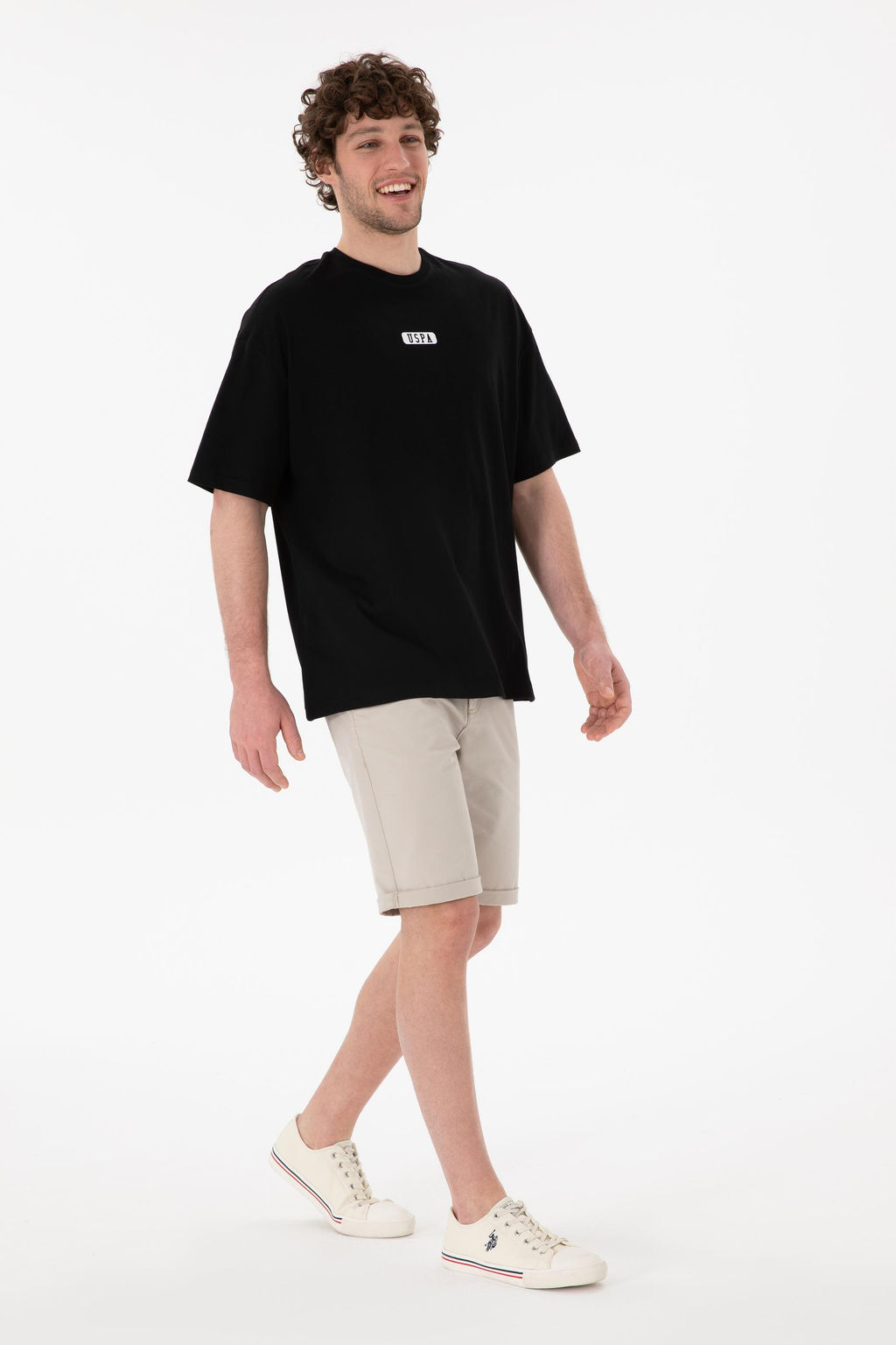 Erkek Oversize Fit Bisiklet Yaka Siyah Ti__rt Sepette S_rpriz _ndirim - U.s. polo assn фото 5