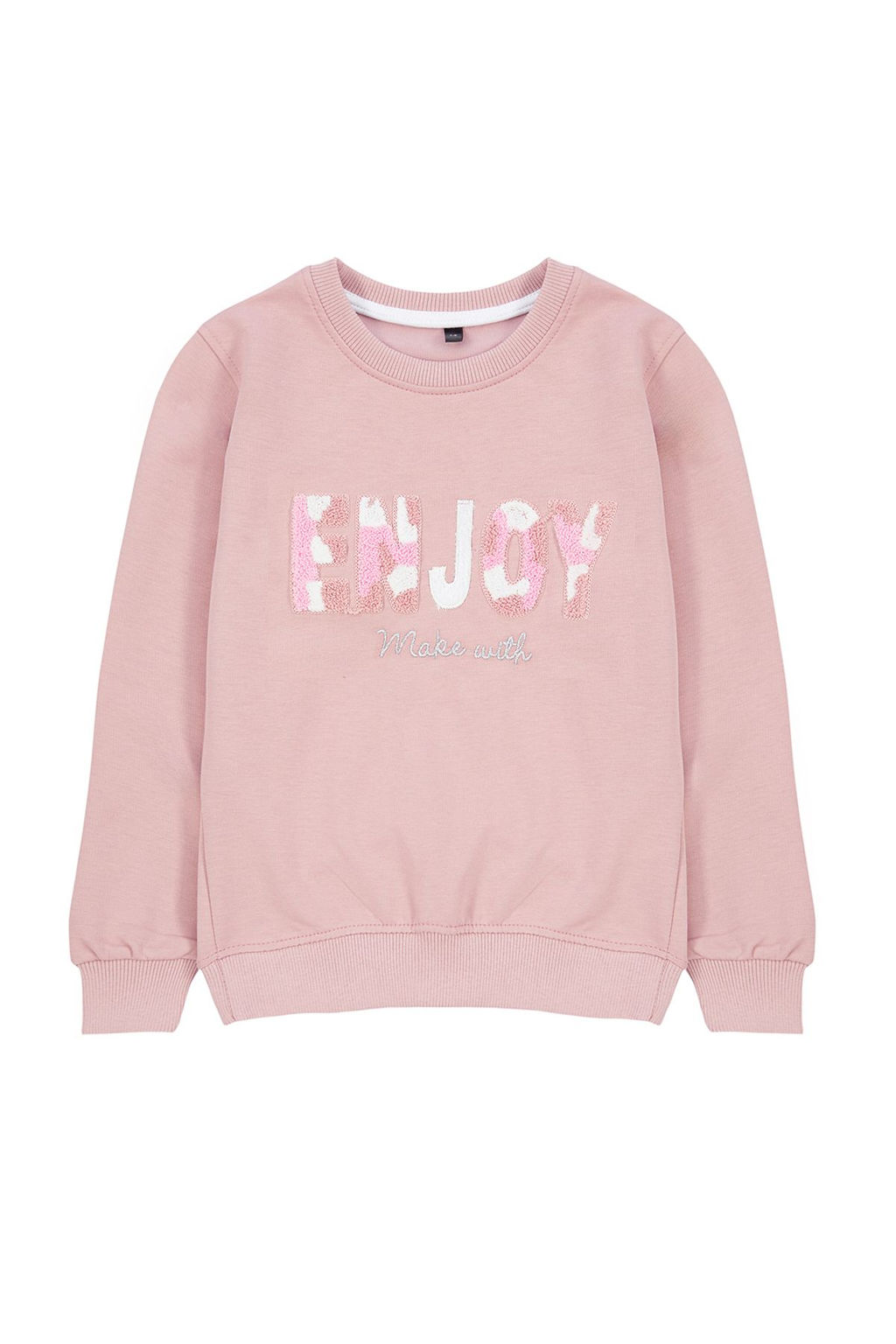 TRENDYOLMILLA Siyah K?z Cocuk Mevsimlik-Ince Cicek Nak?sl? Orme Sweatshirt TKDAW25SW00008  фото 6