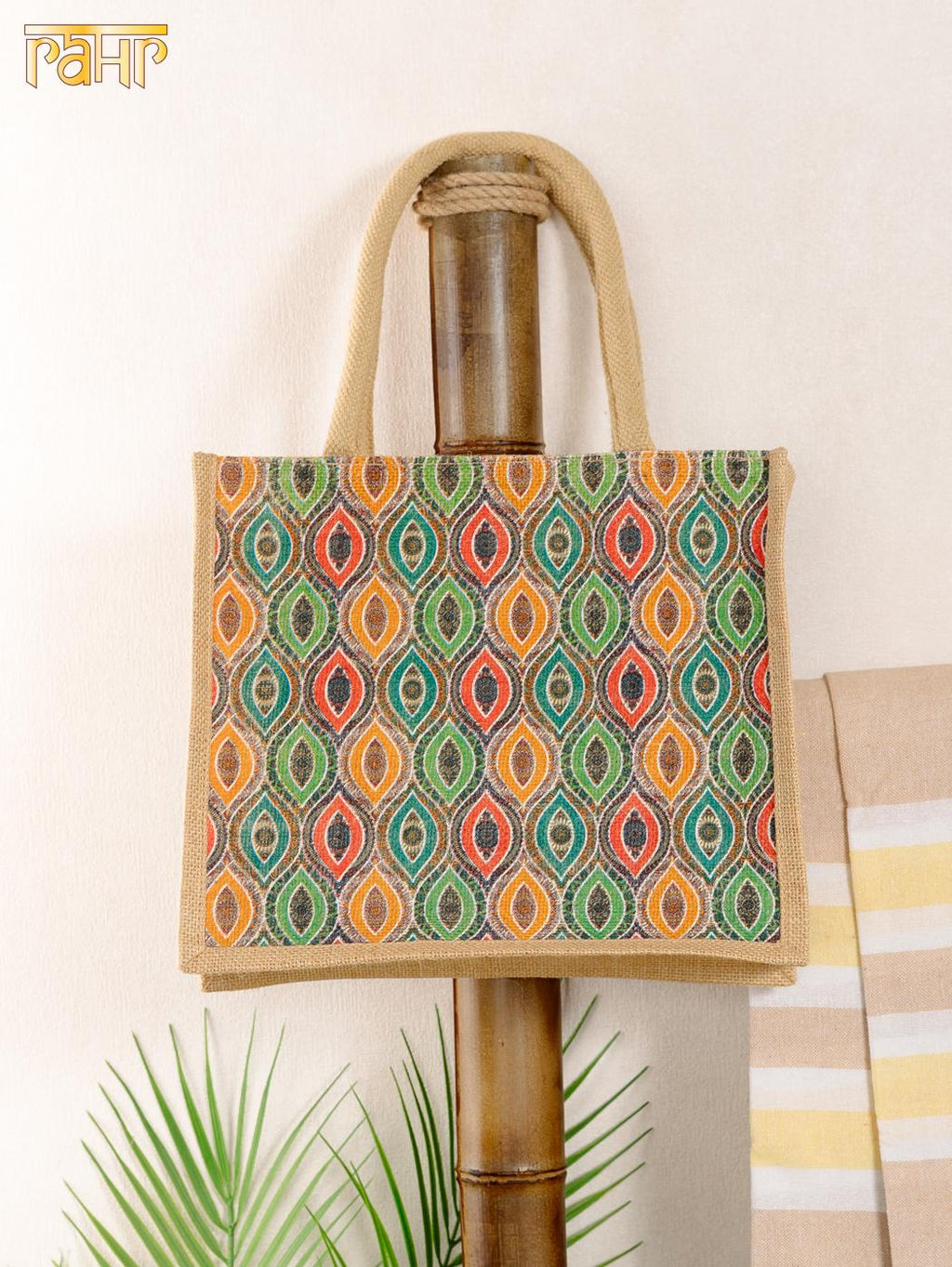 Сумка (джут) ламинированная 30х13х25см №3005/5 (Лето 2025)