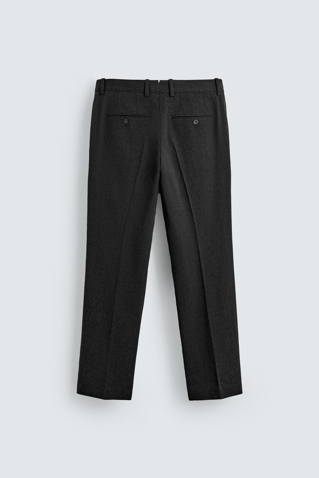 LIMITED EDITION COTTON - WOOL TEXTURED TROUSERS - Zara фото 5