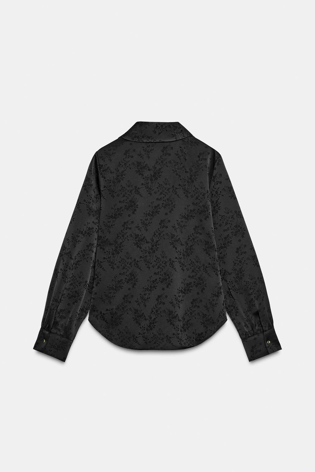 JACQUARD FLORAL BROOCH SHIRT - Zara фото 8