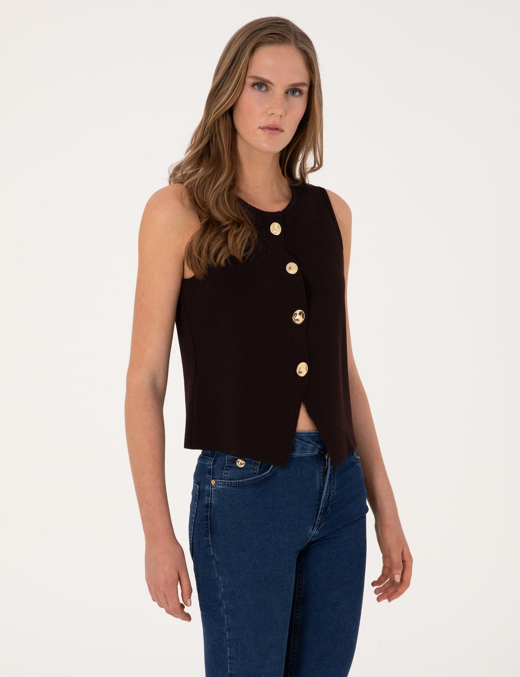 Kahverengi Slim Fit Kazak - Pierre cardin фото 3