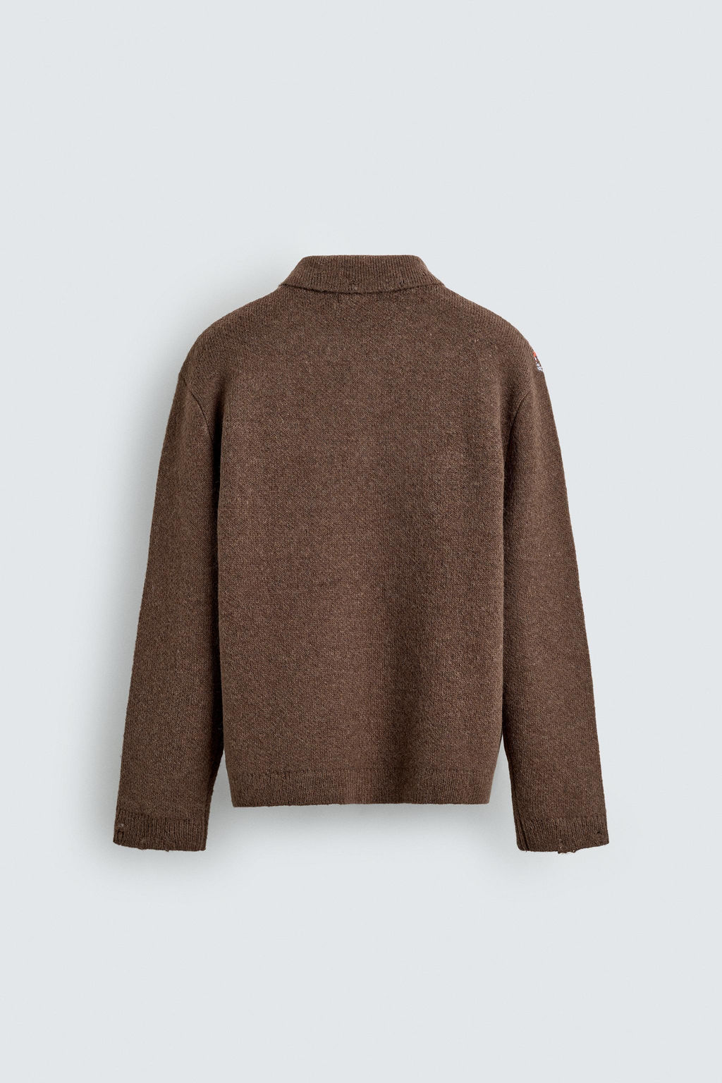 KNIT ARGYLE POLO SHIRT WITH RIPPED EFFECT - Zara фото 16