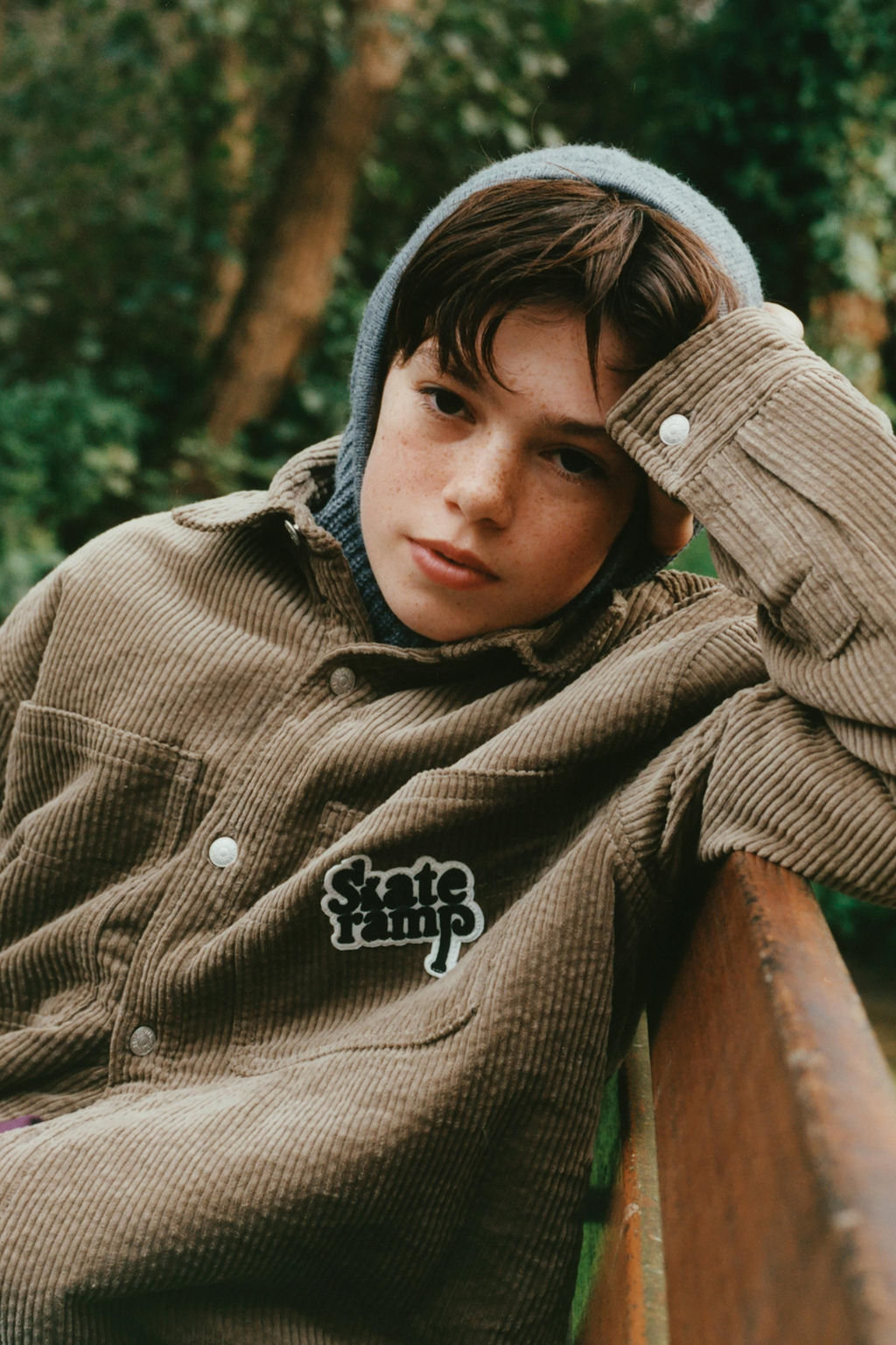 CORDUROY FAUX SHEARLING OVERSHIRT - Zara фото 7