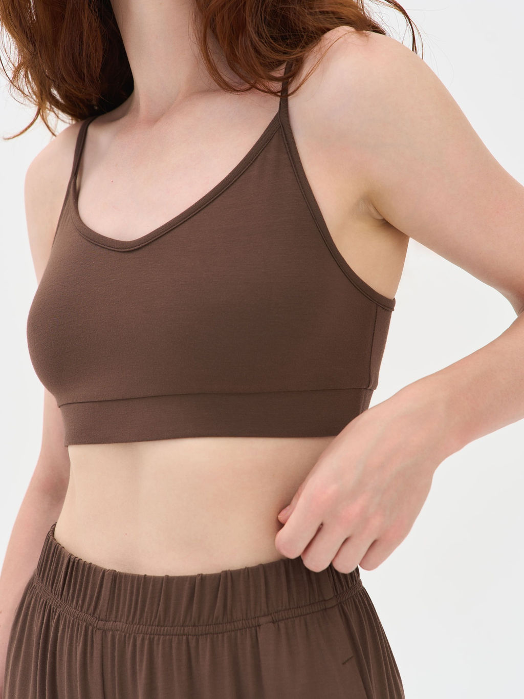 Топ на регулируемых лямках "Шоколад" женский