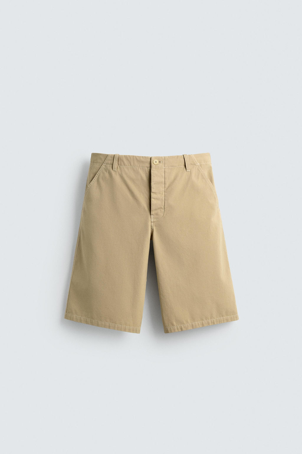 BERMUDA LAVADA RELAXED FIT / Amarillo claro - Zara фото 7