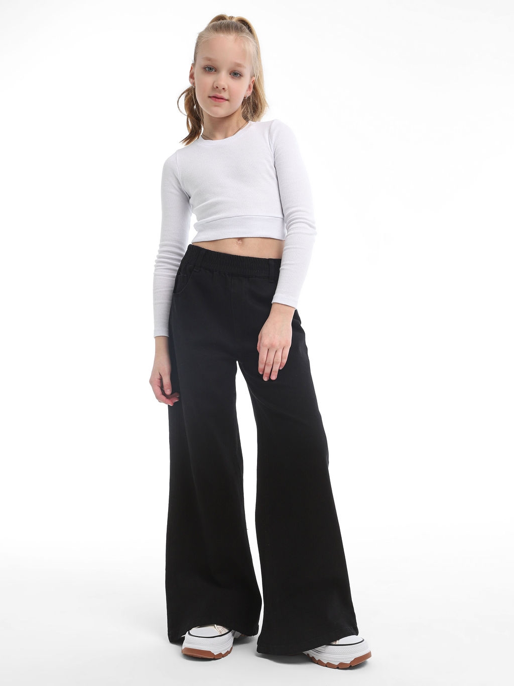 Джинсы-палаццо для девочек - СИНЯЯ МОДА фото 2