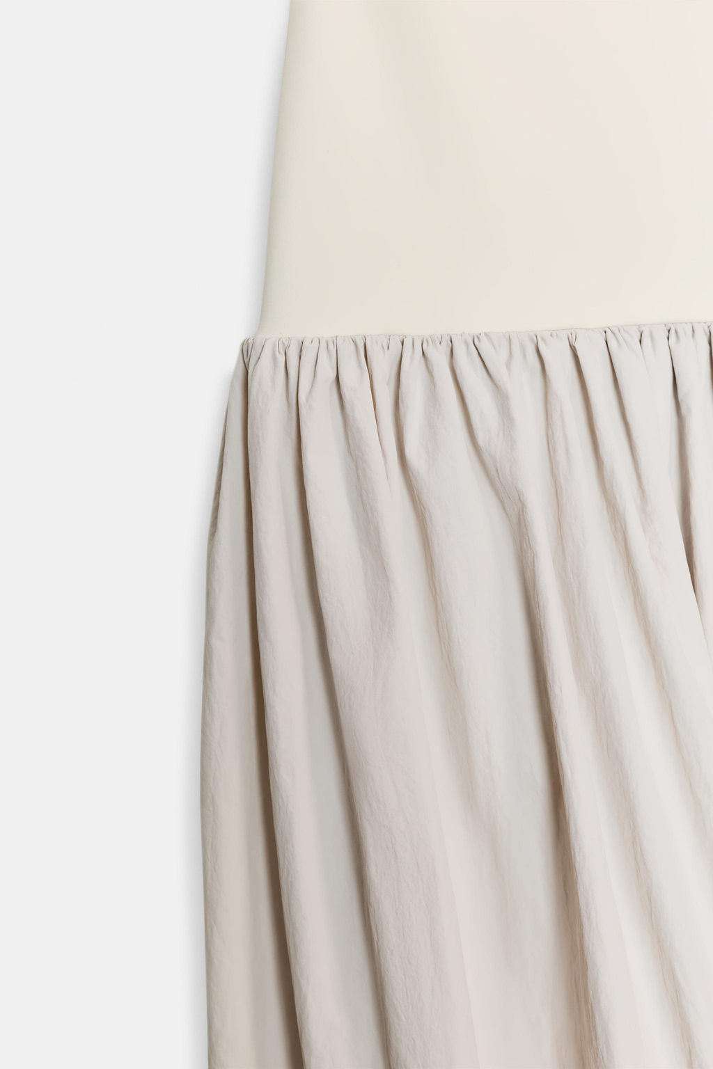 VESTIDO MIDI COMBINADO / Gris claro - Zara фото 8