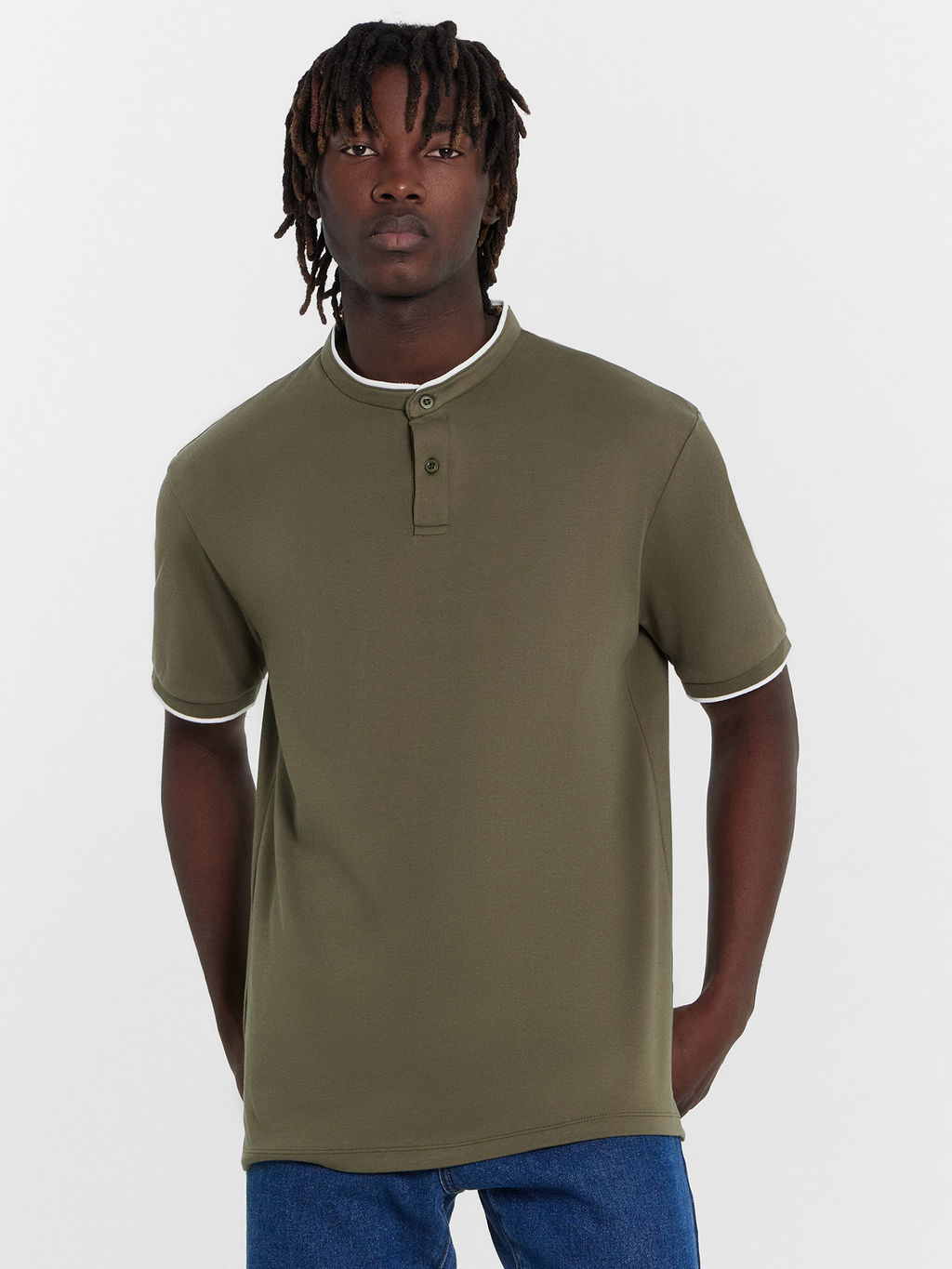 Поло мужское хаки серый хаки 111849/1 - Mark formelle фото 2