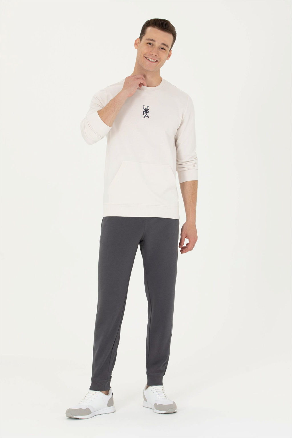 U. S. Polo Assn Мужской свитшот с круглым вырезом Stone - U.s. polo assn фото 4
