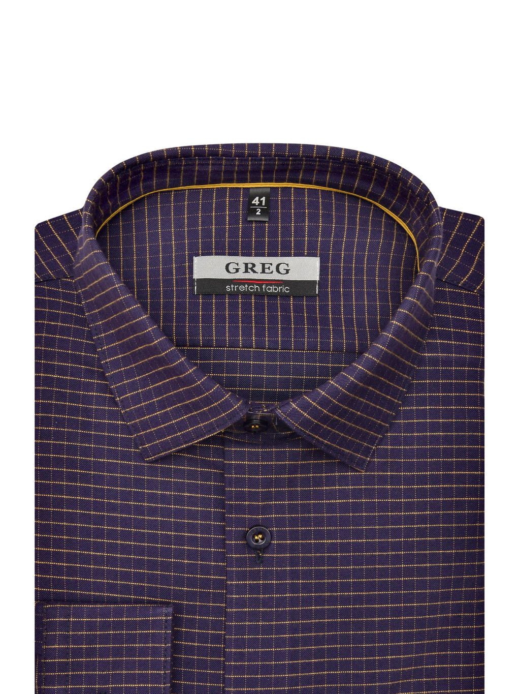 Сорочка мужская длинный рукав GREG S255/231/0951/ZN/1p STRETCH