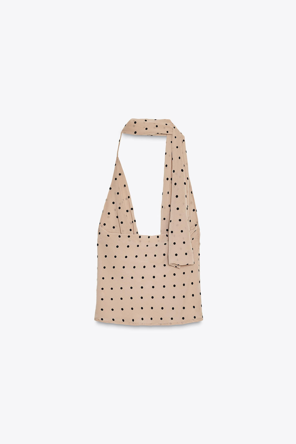 POLKA DOT HALTERNECK TOP WITH SCARF - Zara фото 7