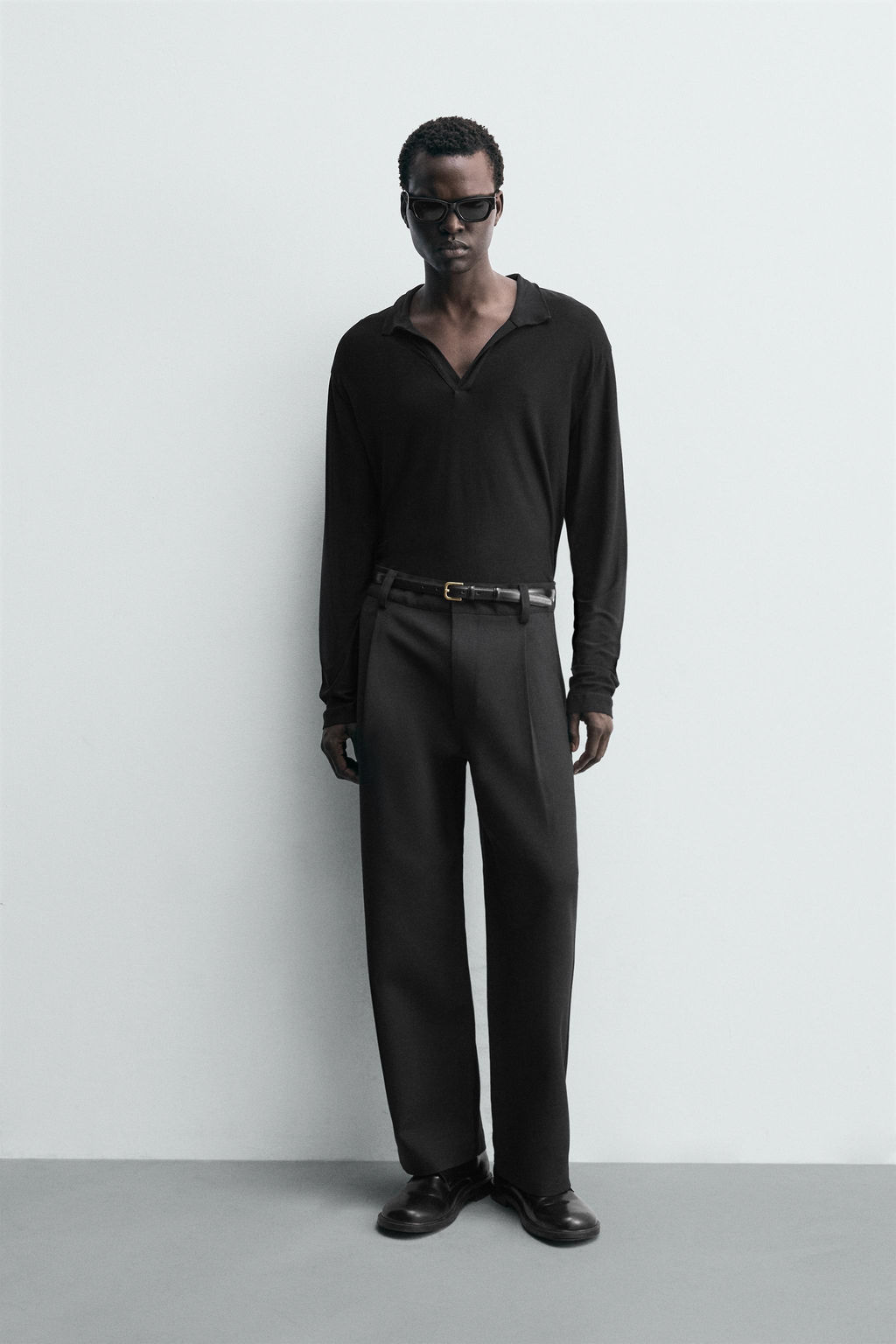 SEMI-SHEER LYOCELL POLO SHIRT