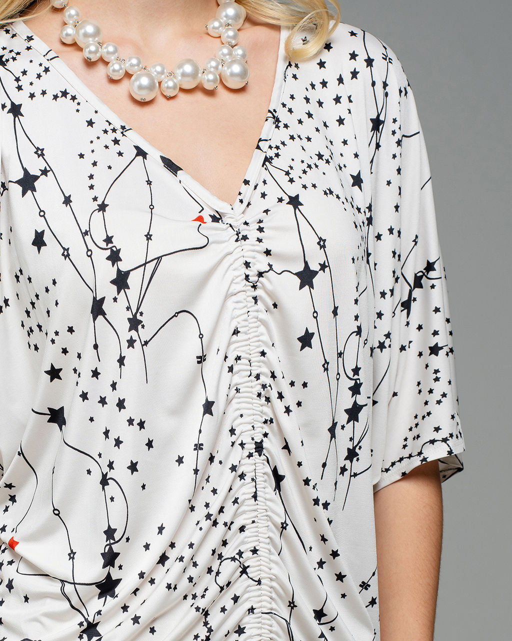 вискозная Футболка со сборкой - Sahar art lab фото 2