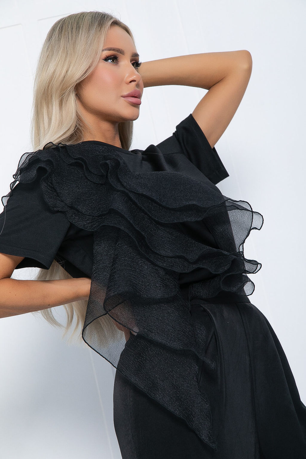 Блуза Риана (Материал: кулирка и органза) - Lt collection фото 18