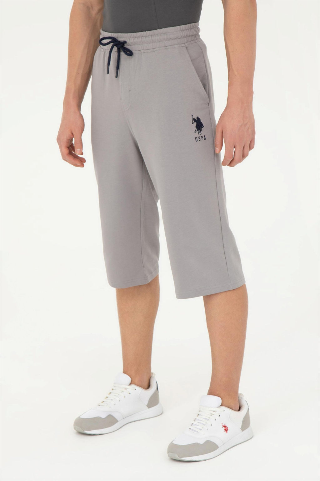 Мужские темно-серые вязаные шорты - U.s. polo assn фото 2